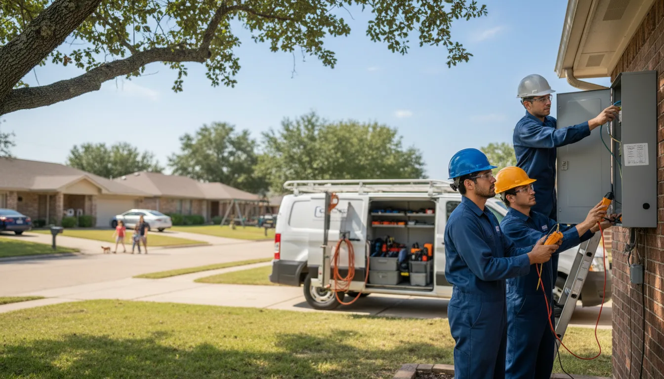 Certified electrician providing emergency electrical services in Omaha, GA